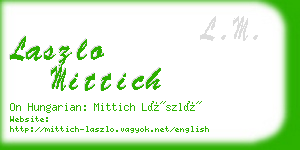 laszlo mittich business card